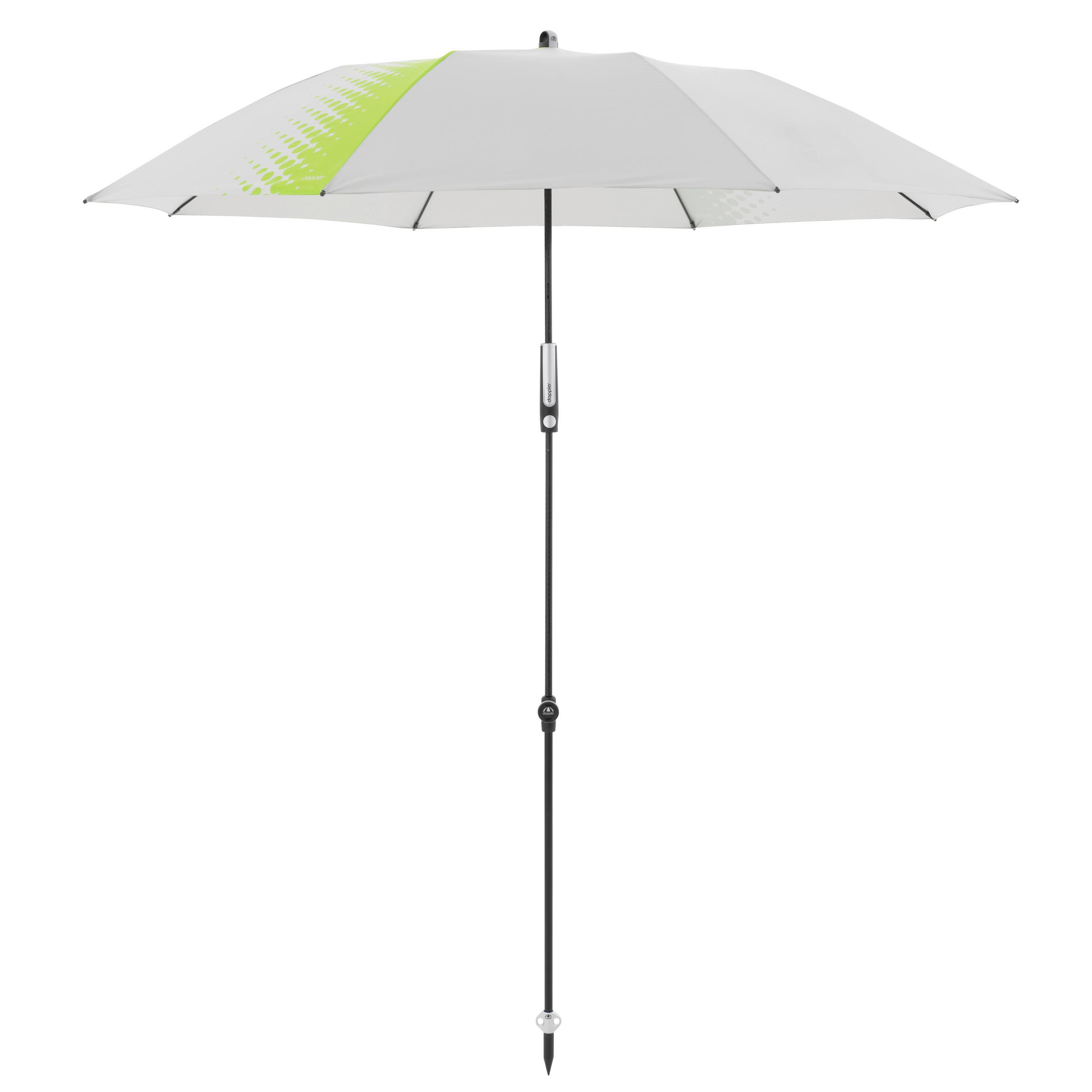 SONNENSCHIRM 156 cm Grün, Hellgrau  - Anthrazit/Hellgrau, MODERN, Textil/Metall (156cm) - Doppler