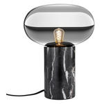 TISCHLEUCHTE 23/30 cm   - Schwarz, KONVENTIONELL, Glas/Stein (23/30cm) - Dieter Knoll