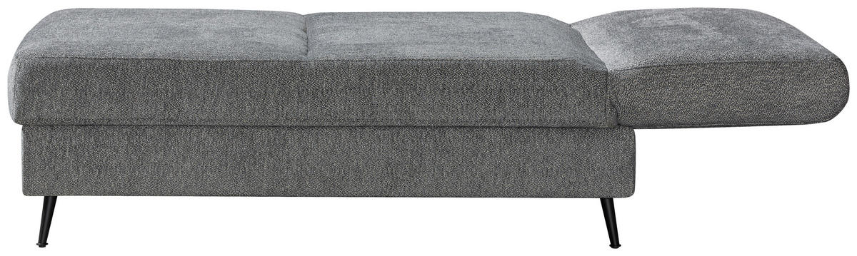 RÉCAMIERE Grau, Beige Webstoff  - Beige/Schwarz, Design, Textil/Metall (205/90/92cm) - Novel