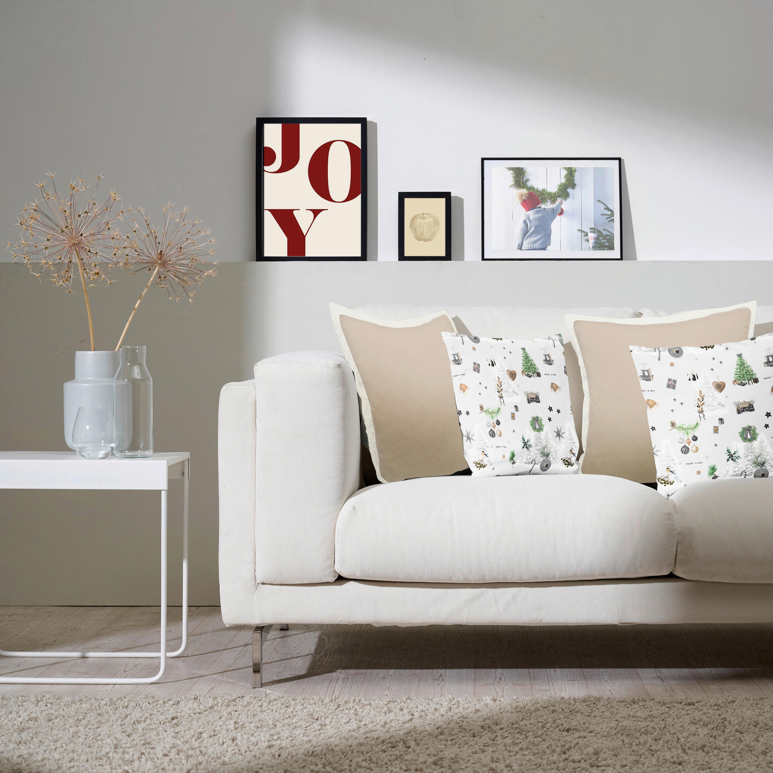 KISSENHÜLLE 40/40 cm  - Rot/Weiß, Design, Textil (40/40cm) - Apelt
