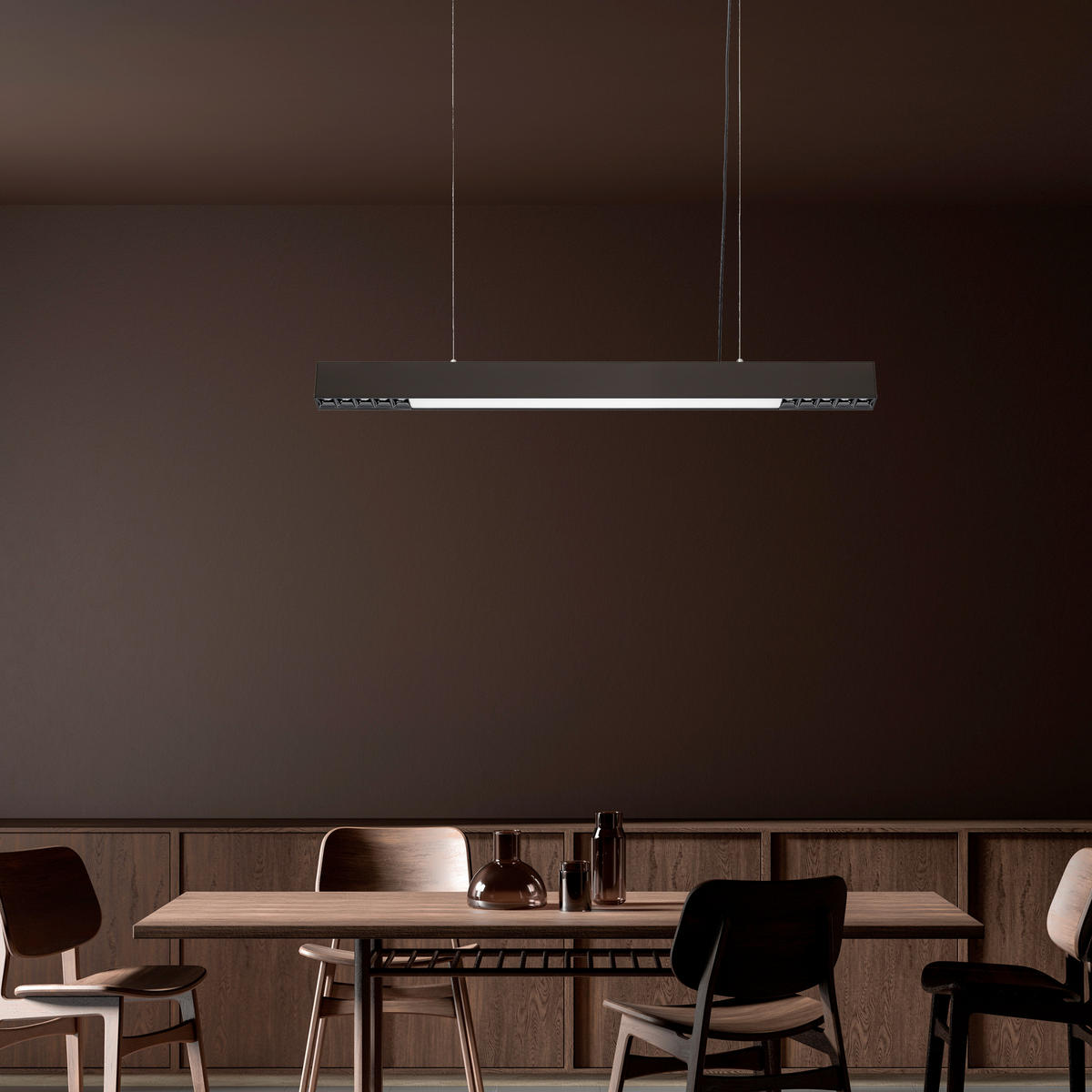 LED-HÄNGELEUCHTE Cali 120/80/6 cm  - Schwarz, Design, Metall (120/80/6cm)