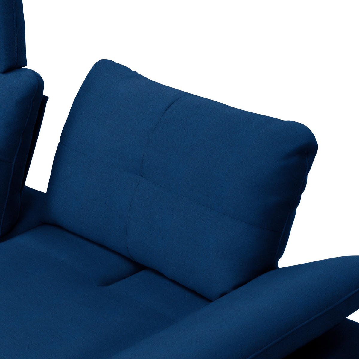 ECKSOFA in Webstoff Blau  - Blau/Schwarz, Design, Textil/Metall (179/301cm) - Chilliano