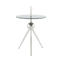 BEISTELLTISCH Metall, Glas 46/46/52 cm  - Silberfarben/Grau, Modern, Glas/Metall (46/46/52cm) - Kayoom