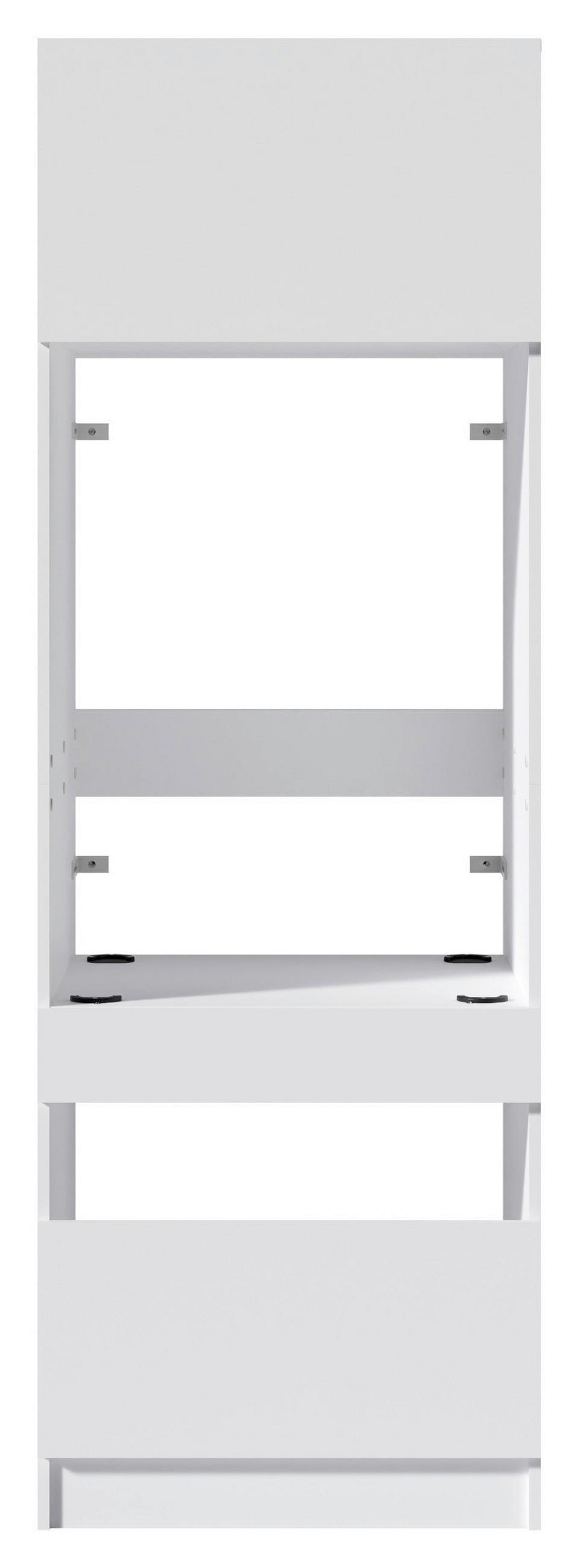 WASCHMASCHINENSCHRANK  68/200/68 cm  - Schwarz/Weiß, Design, Holzwerkstoff/Metall (68/200/68cm) - Milino