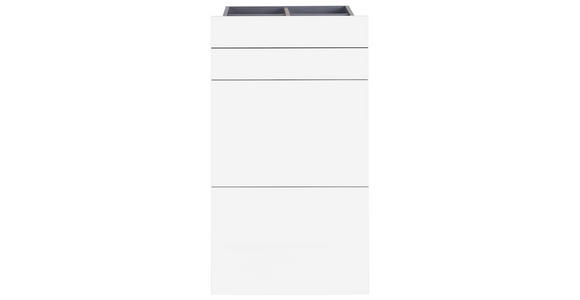 SCHUBLADENSET 45,3/83/46,8 cm Weiß Hochglanz - Weiß Hochglanz, KONVENTIONELL, Holzwerkstoff (45,3/83/46,8cm) - Hom`in