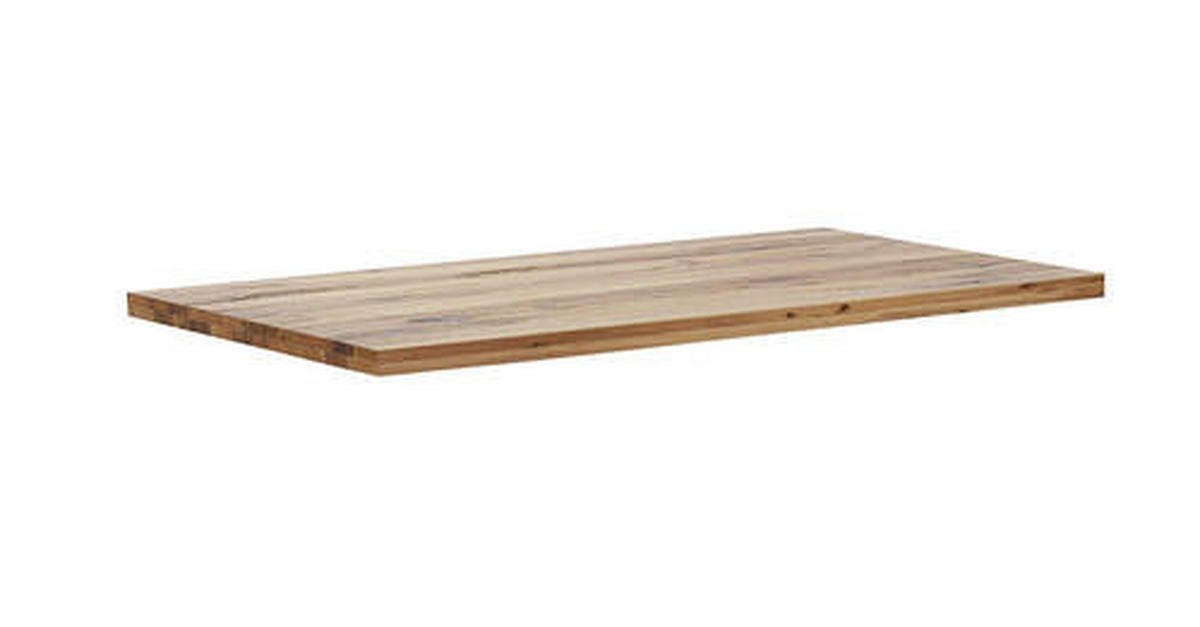 TISCHPLATTE - Wildeiche, Design, Holz (160/90/6cm) - Waldwelt
