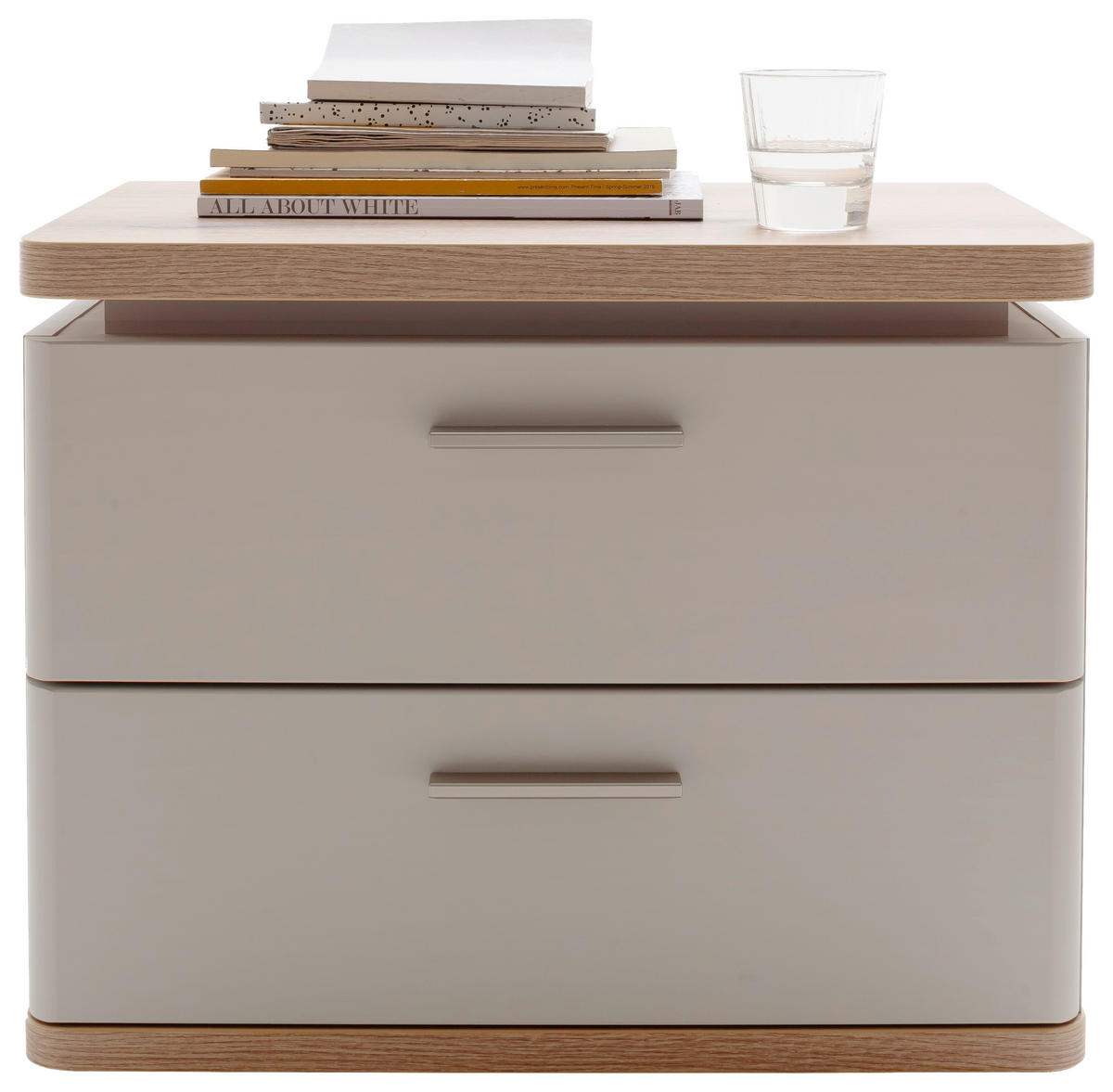 NACHTSCHRANK 60/48/41 cm  - Kaschmir/Eichefarben, Design, Holzwerkstoff/Metall (60/48/41cm) - Venda