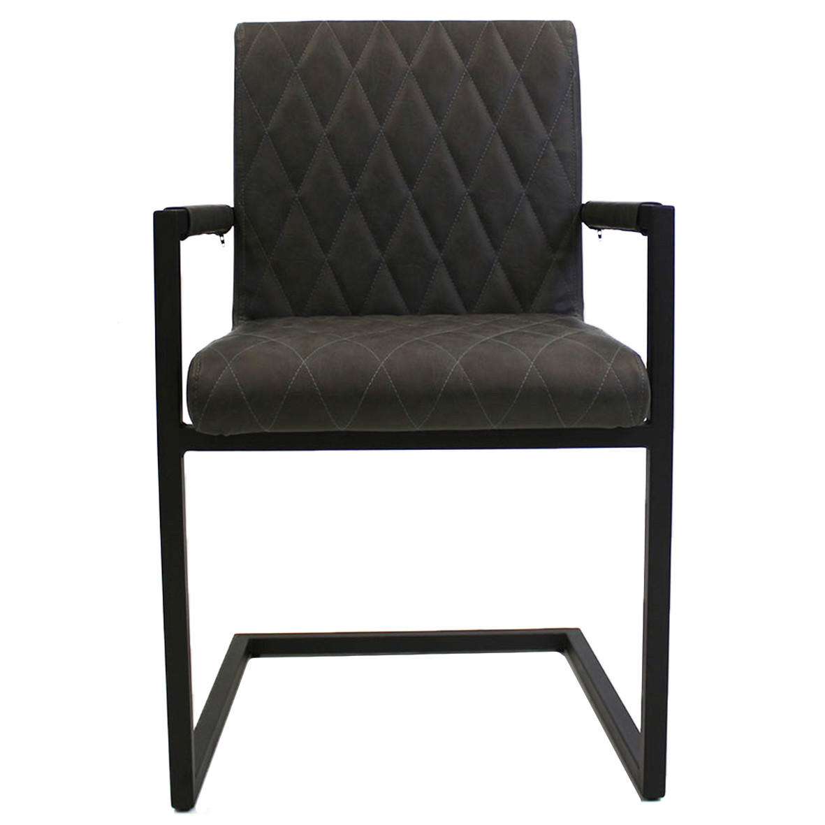 SADA STOLIČIEK S PODRÚČKAMI 2 kus - čierna/sivá, Lifestyle, kov/textil (54/86/57cm) - MID.YOU