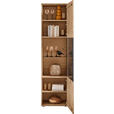 VITRINE  in massiv Kerneiche Eichefarben - Eichefarben/Anthrazit, Natur, Glas/Holz (53/206/39cm) - Valnatura