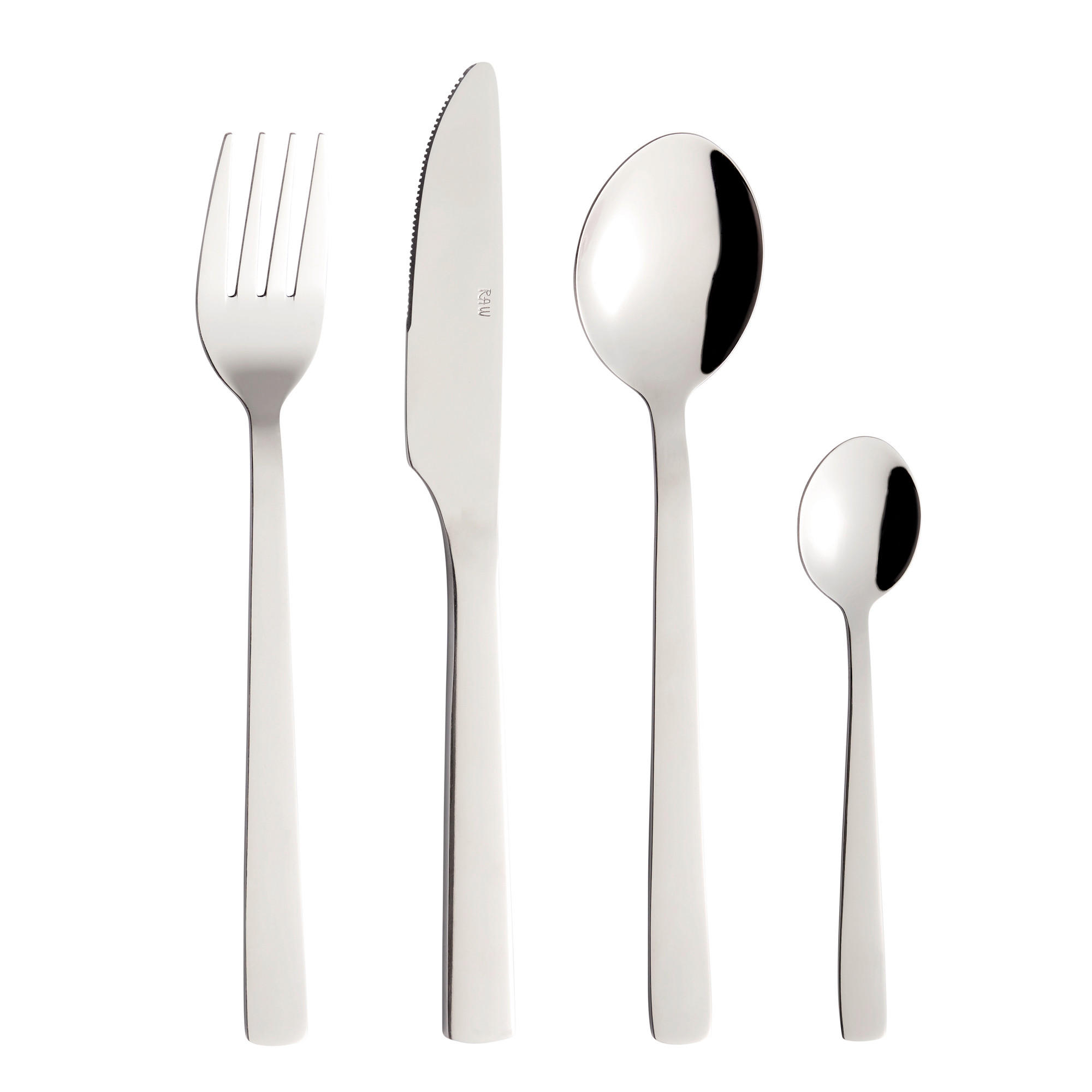 BESTECKSET RAW 48-teilig Edelstahl  - Silberfarben, Basics, Metall (36/25,5/7,2cm) - Aida