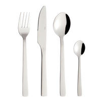 BESTECKSET RAW 48-teilig Edelstahl  - Silberfarben, Basics, Metall (36/25,5/7,2cm) - Aida