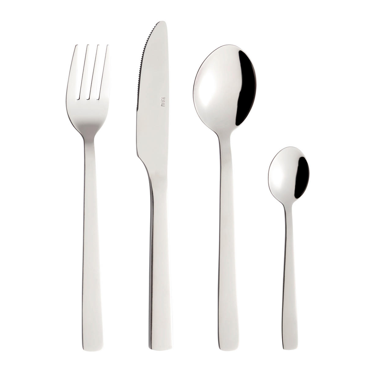 BESTECKSET RAW 48-teilig Edelstahl  - Silberfarben, Basics, Metall (36/25,5/7,2cm) - Aida