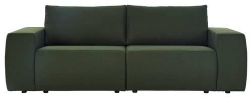 2-SITZER-SOFA in Webstoff Grün  - Schwarz/Grün, Design, Kunststoff/Textil (242/87/89cm) - LOOKS by W.Joop