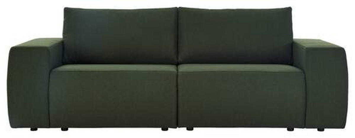 2-SITZER-SOFA in Webstoff Grün  - Schwarz/Grün, Design, Kunststoff/Textil (242/87/89cm) - LOOKS by W.Joop
