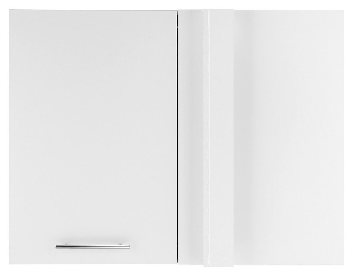 AUFSATZSCHRANK 100/76/68 cm   - Chromfarben/Weiß, Design, Holzwerkstoff/Metall (100/76/68cm)