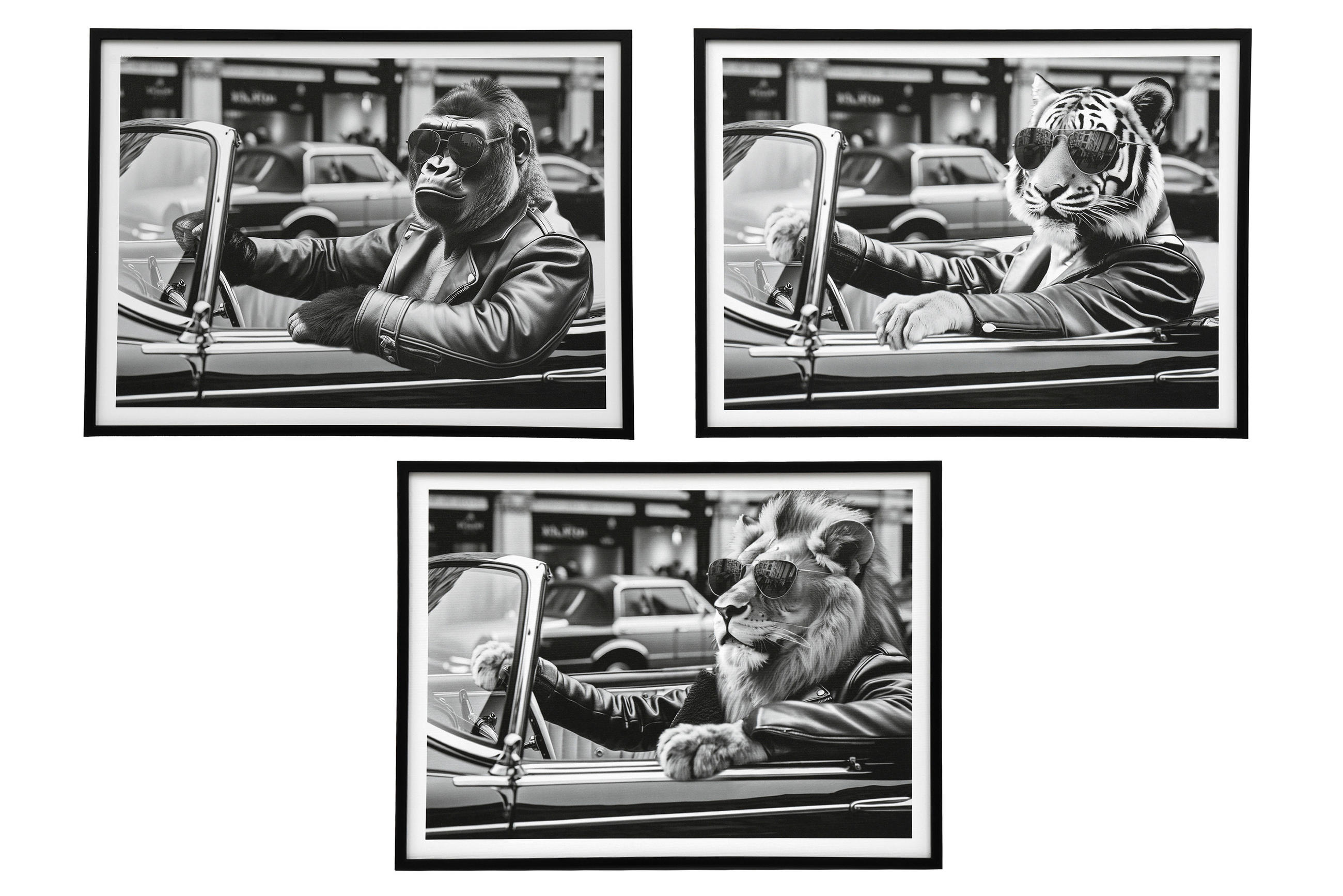 TABLOU PE PÂNZĂ  - alb/negru, Basics, plastic/textil (45/2,5/60cm)