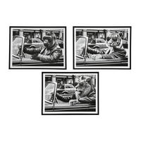 VÁSZONKÉP  - fekete/fehér, Basics, műanyag/faalapú anyag (45/2,5/60cm)