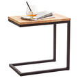 BEISTELLTISCH 30/45/45 cm Kernbuche massiv Schwarz, Buchefarben rechteckig  - Buchefarben/Schwarz, Natur, Holz/Metall (30/45/45cm) - Xora