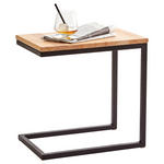 BEISTELLTISCH 30/45/45 cm Kernbuche massiv Schwarz, Buchefarben rechteckig  - Buchefarben/Schwarz, Natur, Holz/Metall (30/45/45cm) - Xora