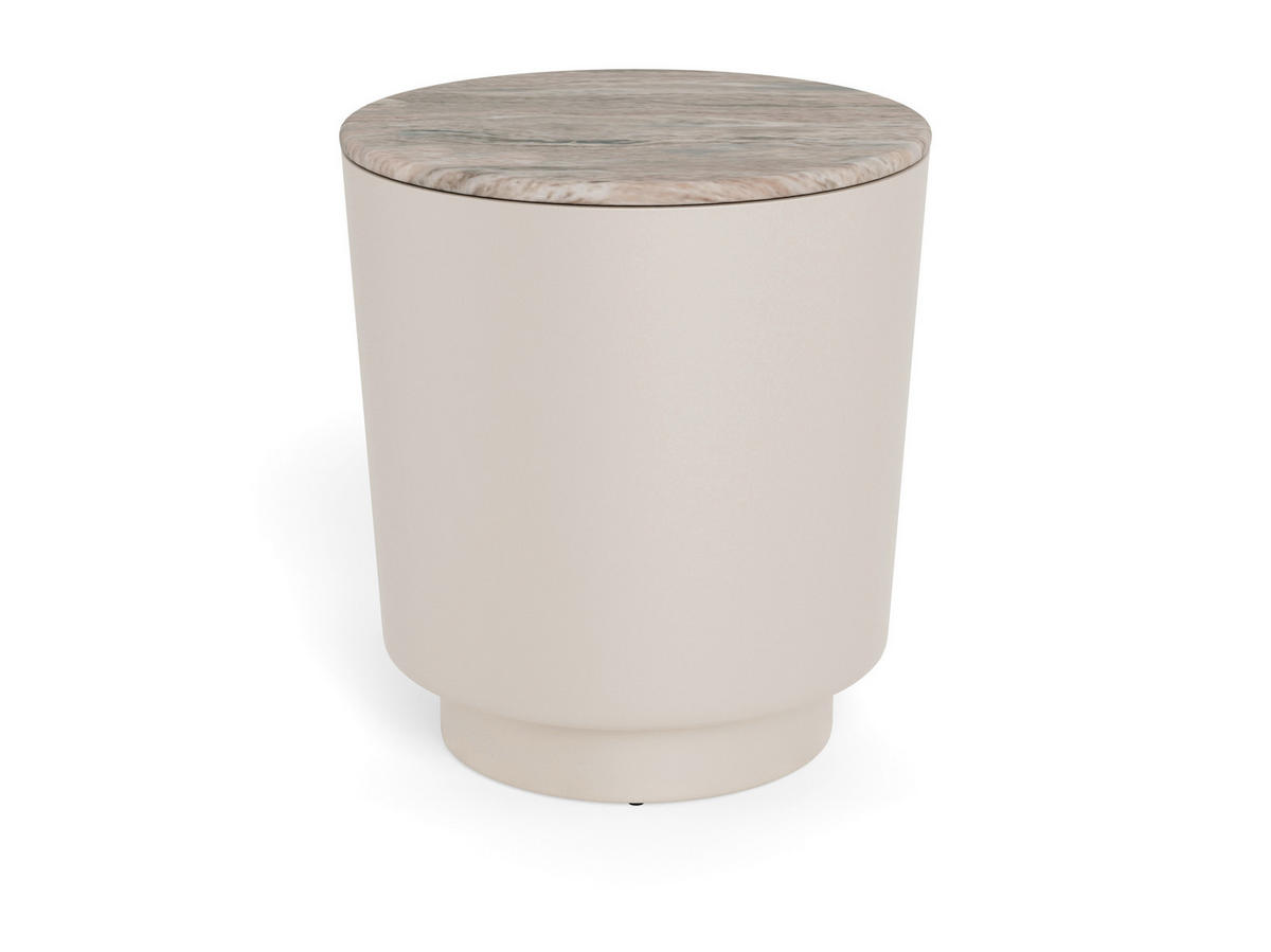 COUCHTISCH 45/45/51,5 cm rund Grau  - Grau, Stein/Metall (45/45/51,5cm)
