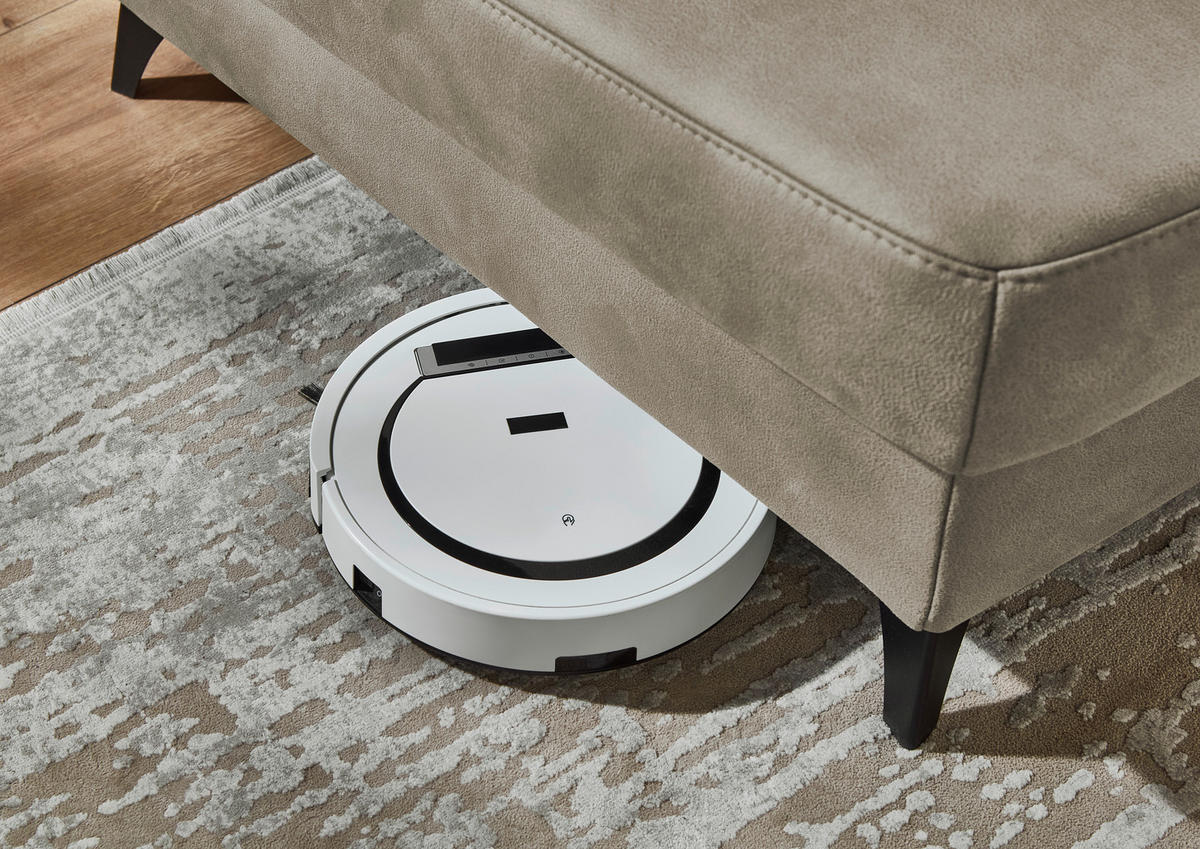 ECKSOFA Dieter Knoll Beigebraun Mikrofaser  - Beigebraun/Schwarz, Design, Textil/Metall (238/269cm) - Dieter Knoll