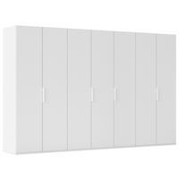 DREHTÜRENSCHRANK 350/223/61 cm,  in Weiß, 7-türig  - Weiß, Basics, Holzwerkstoff/Metall (350/223/61cm) - Novel