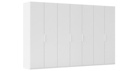DREHTÜRENSCHRANK 350/223/61 cm,  in Weiß, 7-türig  - Weiß, Basics, Holzwerkstoff/Metall (350/223/61cm) - Novel