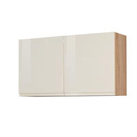 KÜCHENOBERSCHRANK 100/57/34 cm  in Creme  - Creme/Sonoma Eiche, Basics, Holzwerkstoff (100/57/34cm) - Held