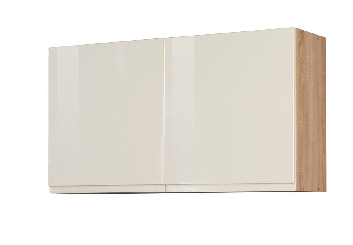 KÜCHENOBERSCHRANK 100/57/34 cm  in Creme  - Creme/Sonoma Eiche, Basics, Holzwerkstoff (100/57/34cm) - Held