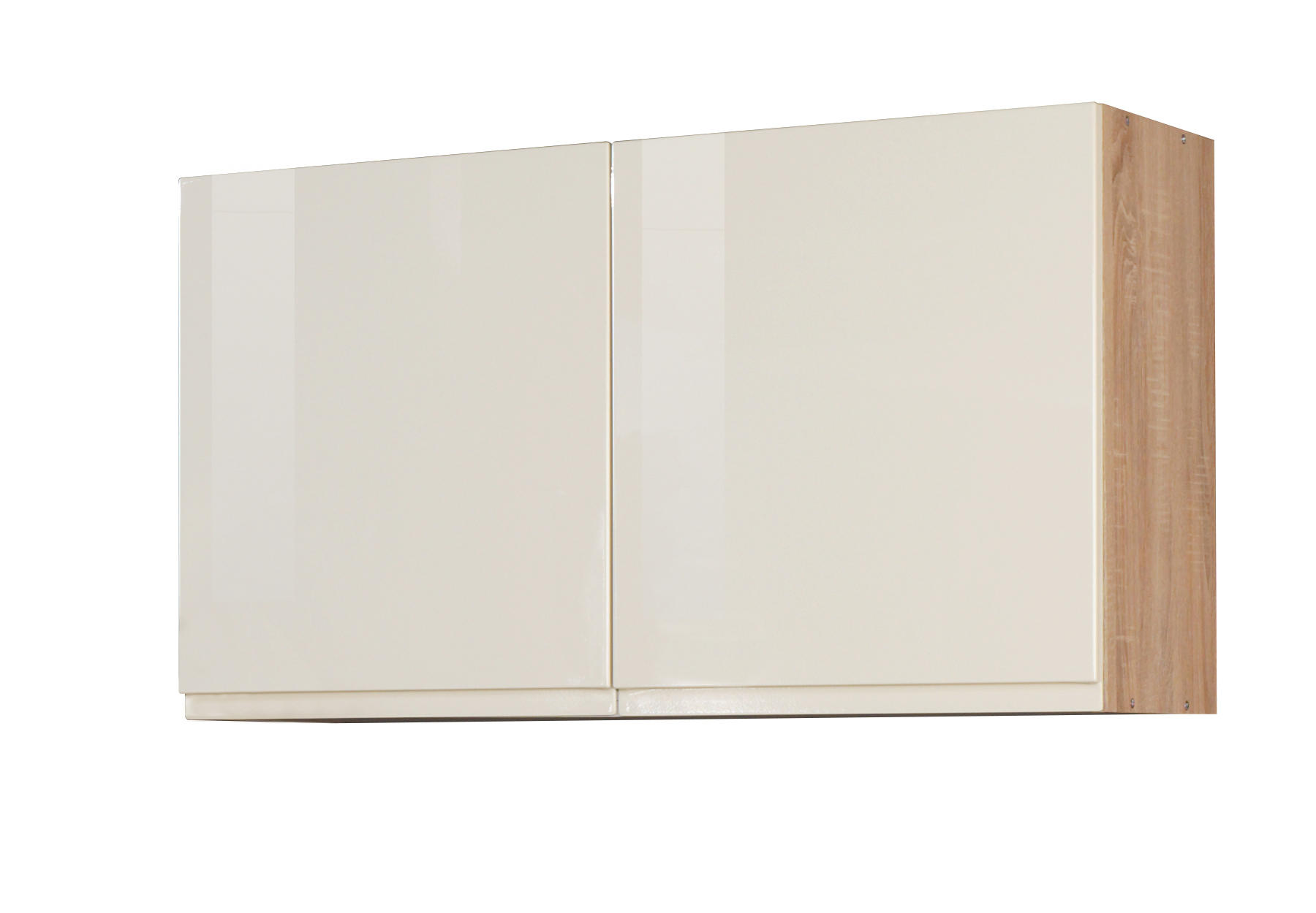 Küchenoberschrank Cardiff 100 Cm Creme/eiche 2 Drehtüren