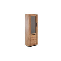 VITRINE  in Wildeiche Wildeiche  - Wildeiche/Schwarz, Design, Glas/Holz (72/200/40cm) - MID.YOU