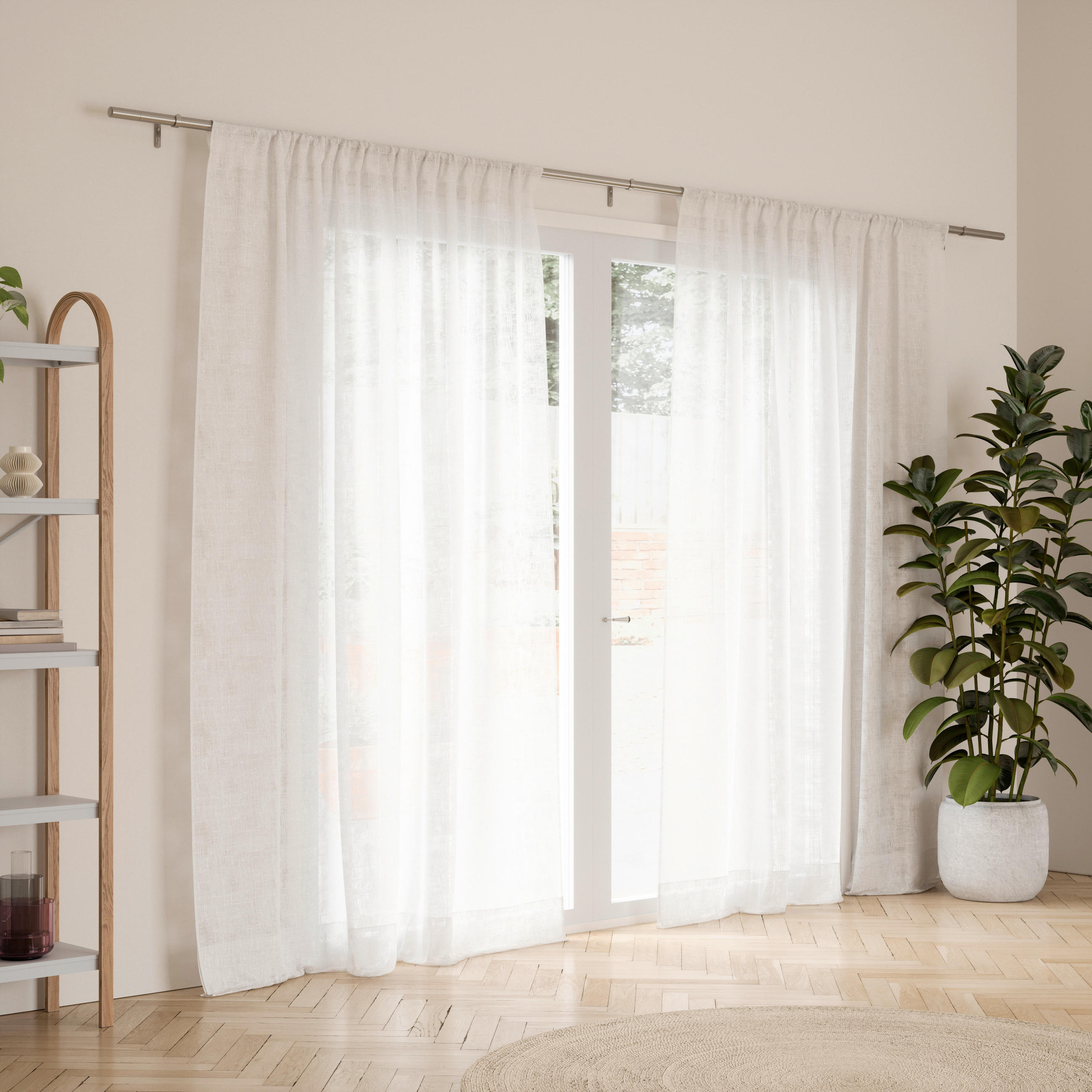 VORHANGSTANGENSET 168-325 cm  - Nickelfarben, KONVENTIONELL, Kunststoff/Metall (168-325cm) - Umbra