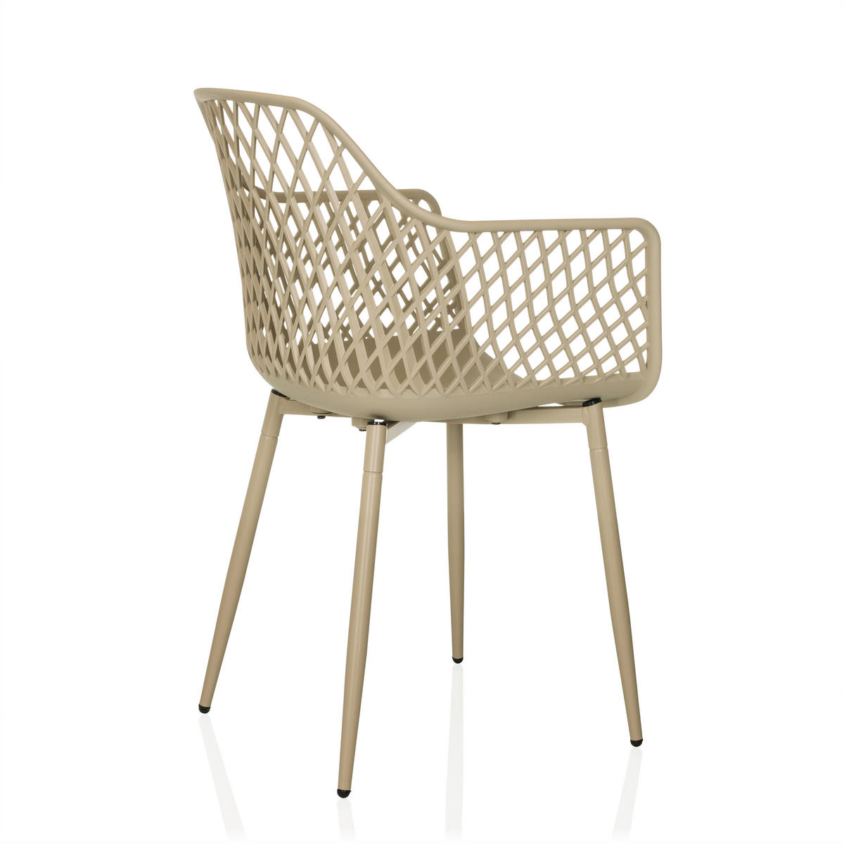 GARTENSTUHL Beige  - Beige, MODERN, Kunststoff/Metall (56/81/50cm) - MID.YOU