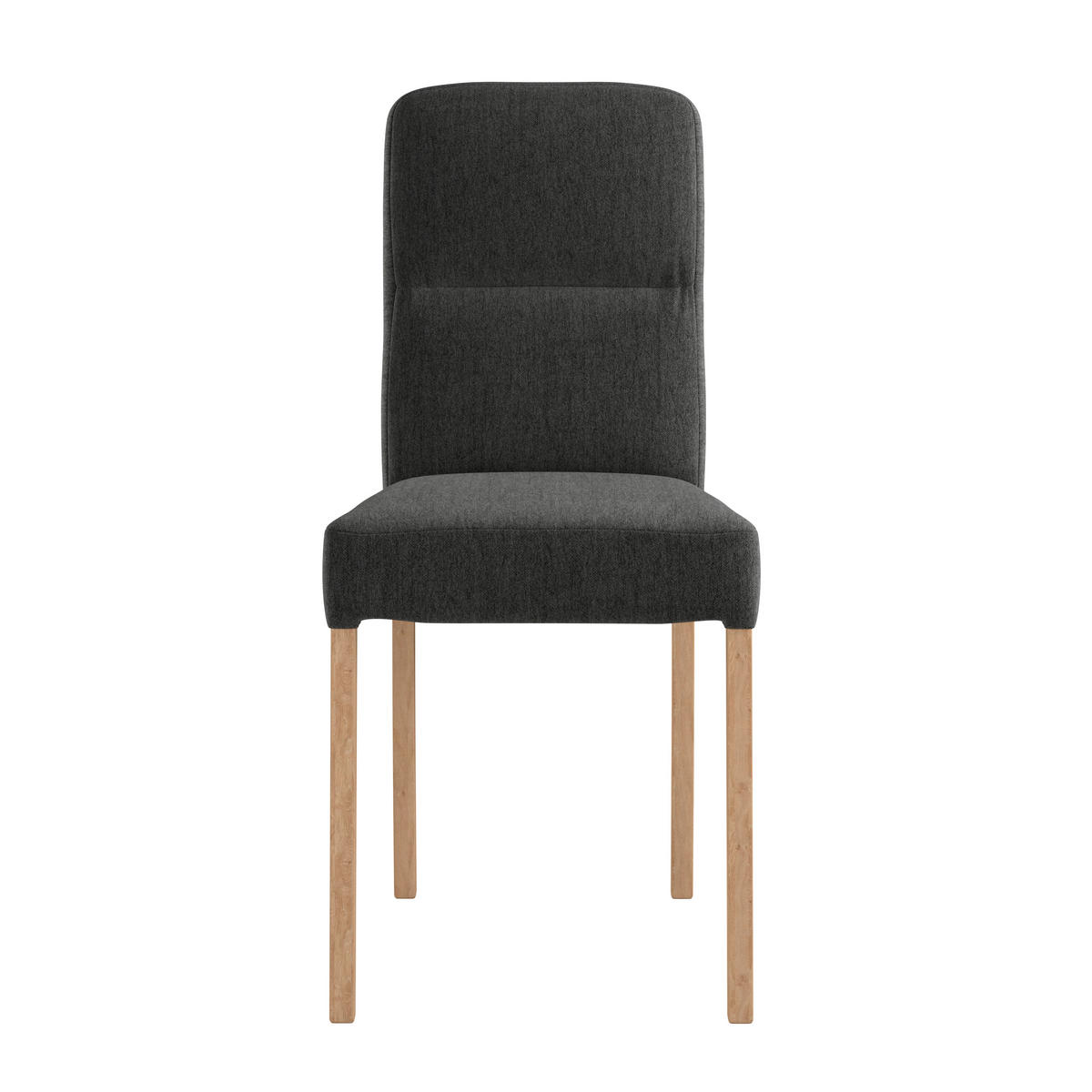 STUHL - Eichefarben/Schwarz, KONVENTIONELL, Holz/Textil (43/91/58cm)