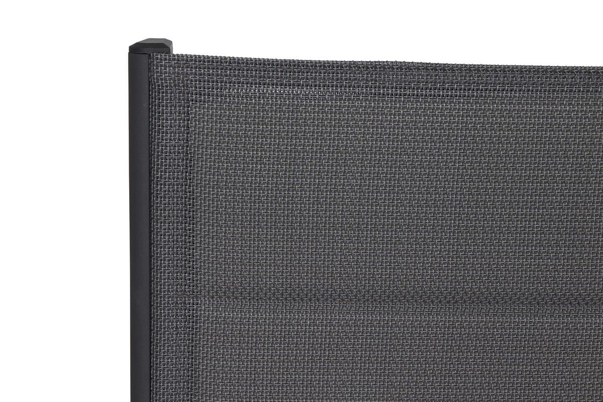 KLAPPSESSEL-SET in Holz, Metall, Kunststoff Anthrazit  - Anthrazit, Basics, Holz/Kunststoff (59/110/68cm) - Siena Garden