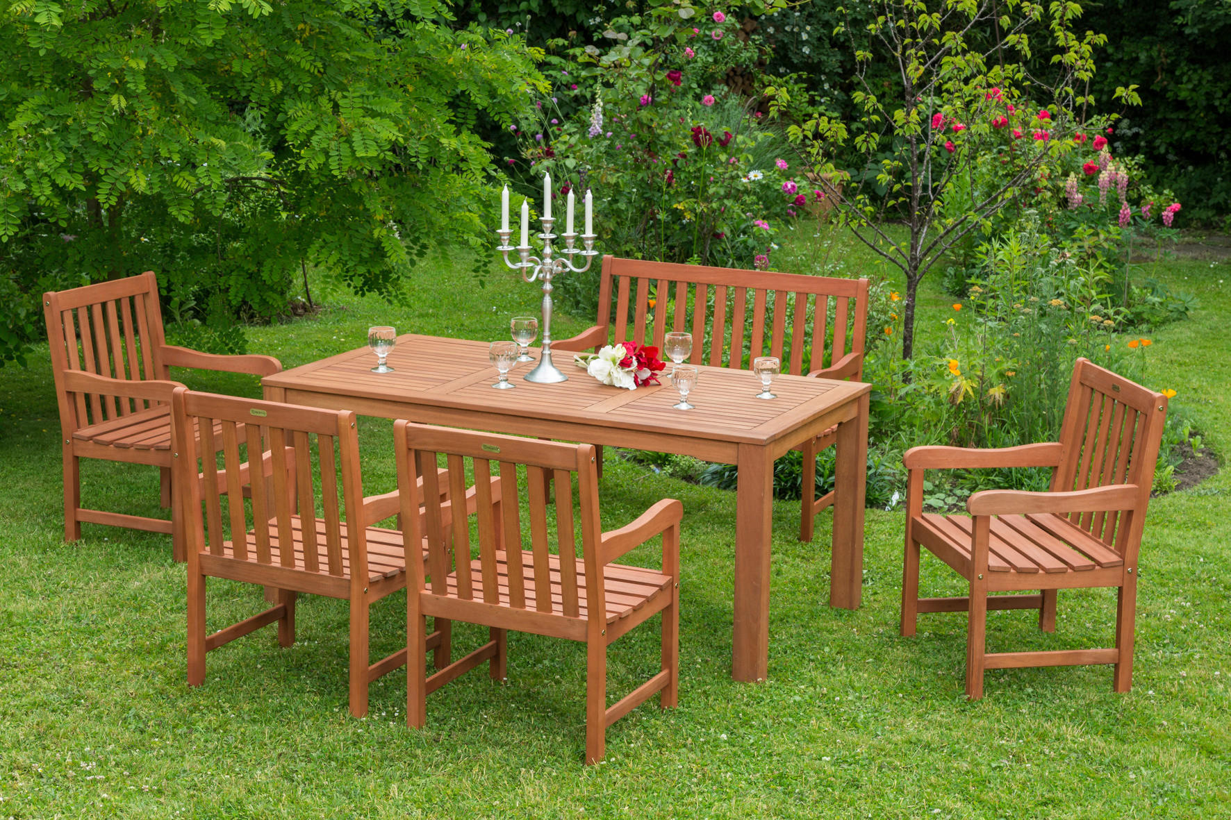 GARTENBANK 107/89/58 cm Eukalyptusholz   - Naturfarben, Basics, Holz (107/89/58cm) - Gardenson