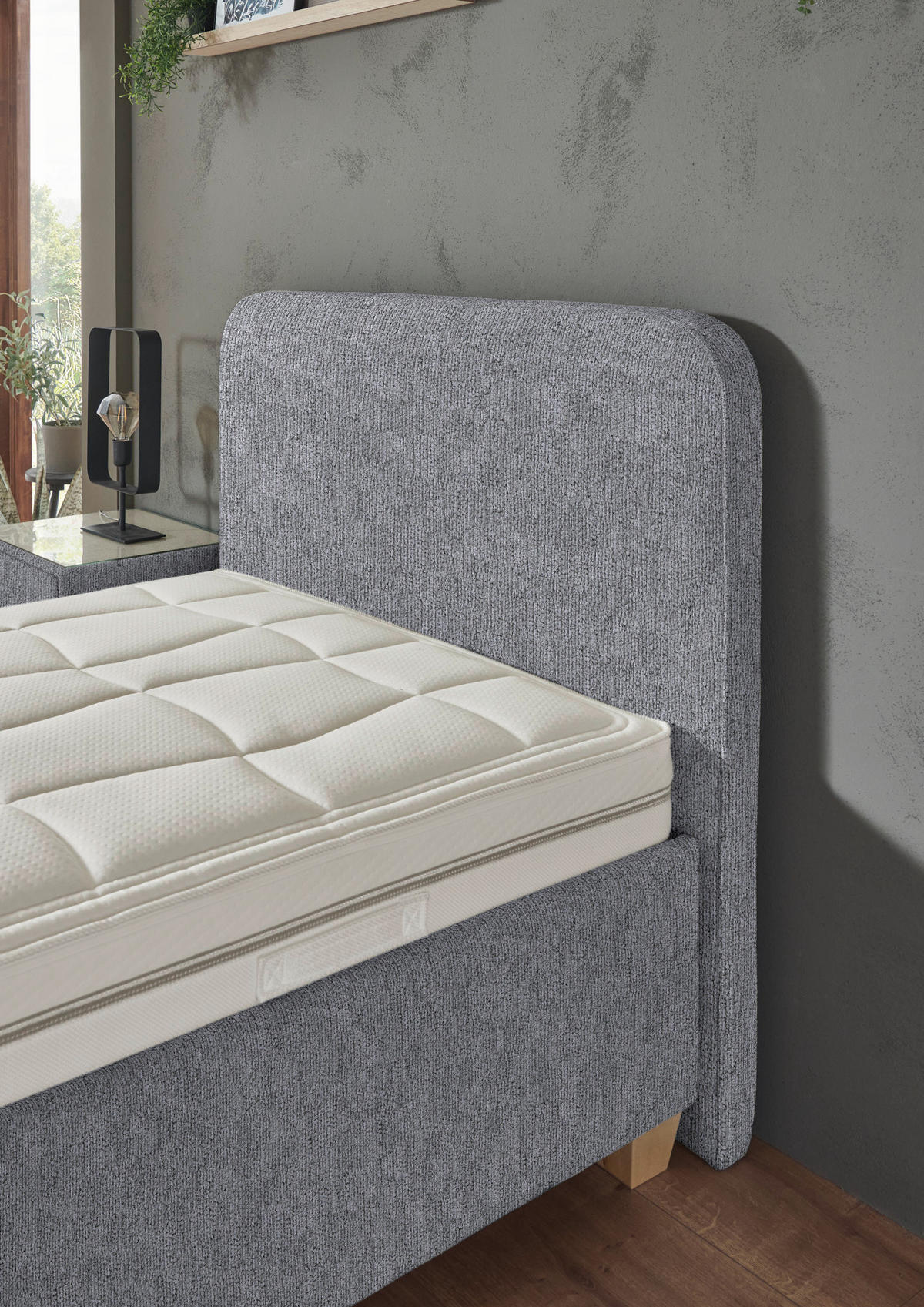 POLSTERBETT 120/200 cm  in Grau  - Weiss/Grau, Konventionell, Holz/Textil (120/200cm) - Beldomo - Sleep