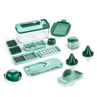 GEMÜSESCHNEIDERSET - Grün, Basics, Kunststoff/Metall (31/25,3/18cm) - Genius