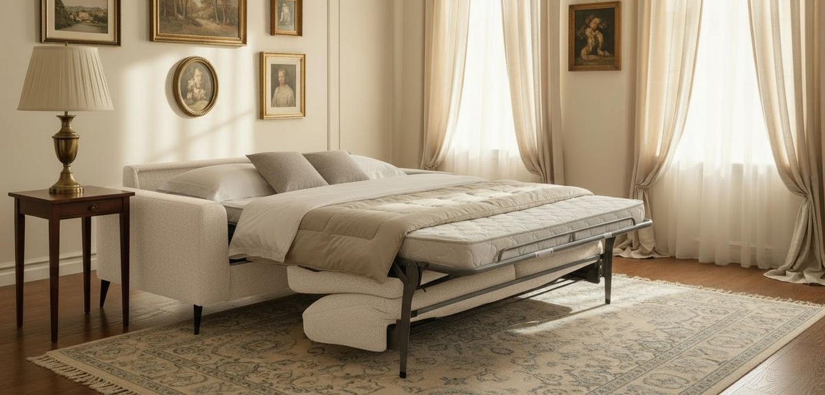 ROZKLADACIA POHOVKA, textil, béžová - čierna/béžová, Modern, kov/textil (219/92/101cm) - Livetastic