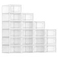 SCHUHBOX - Transparent/Weiß, Trend, Kunststoff (33,5/14,3/23,2cm) - Boxxx