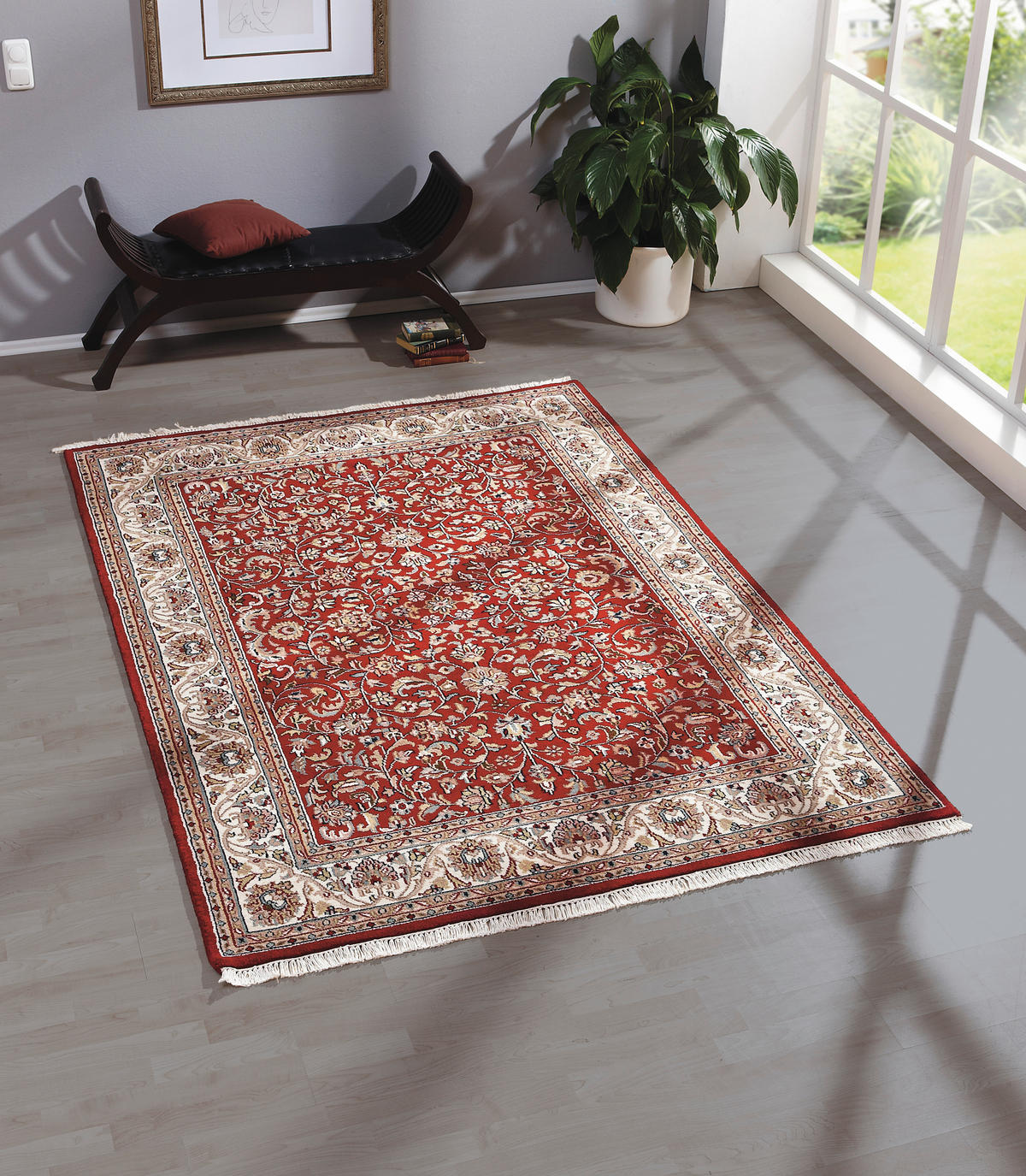 ORIENTALISK MATTA 120/180 cm Isfahan Rot  - röd, Lifestyle, textil (120/180cm) - Cazaris