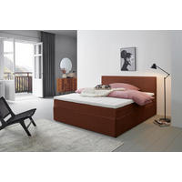 BOXBETT 180/200 cm  in Rostfarben  - Rostfarben/Schwarz, Basics, Holz/Kunststoff (180/200cm) - Livetastic