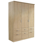 OMARA S KLASIČNIMI VRATI, - aluminij, Design, umetna masa/leseni material (136/199/56cm) - Boxxx