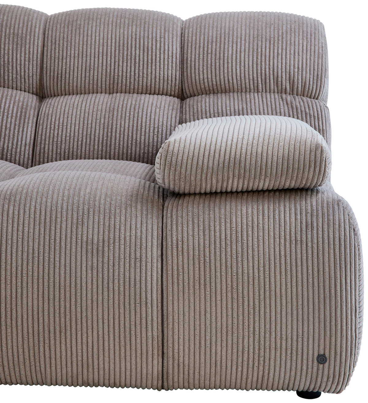 ECKSOFA Braun Cord Rücken echt  - Schwarz/Braun, KONVENTIONELL, Kunststoff/Textil (195/265cm) - Tom Tailor