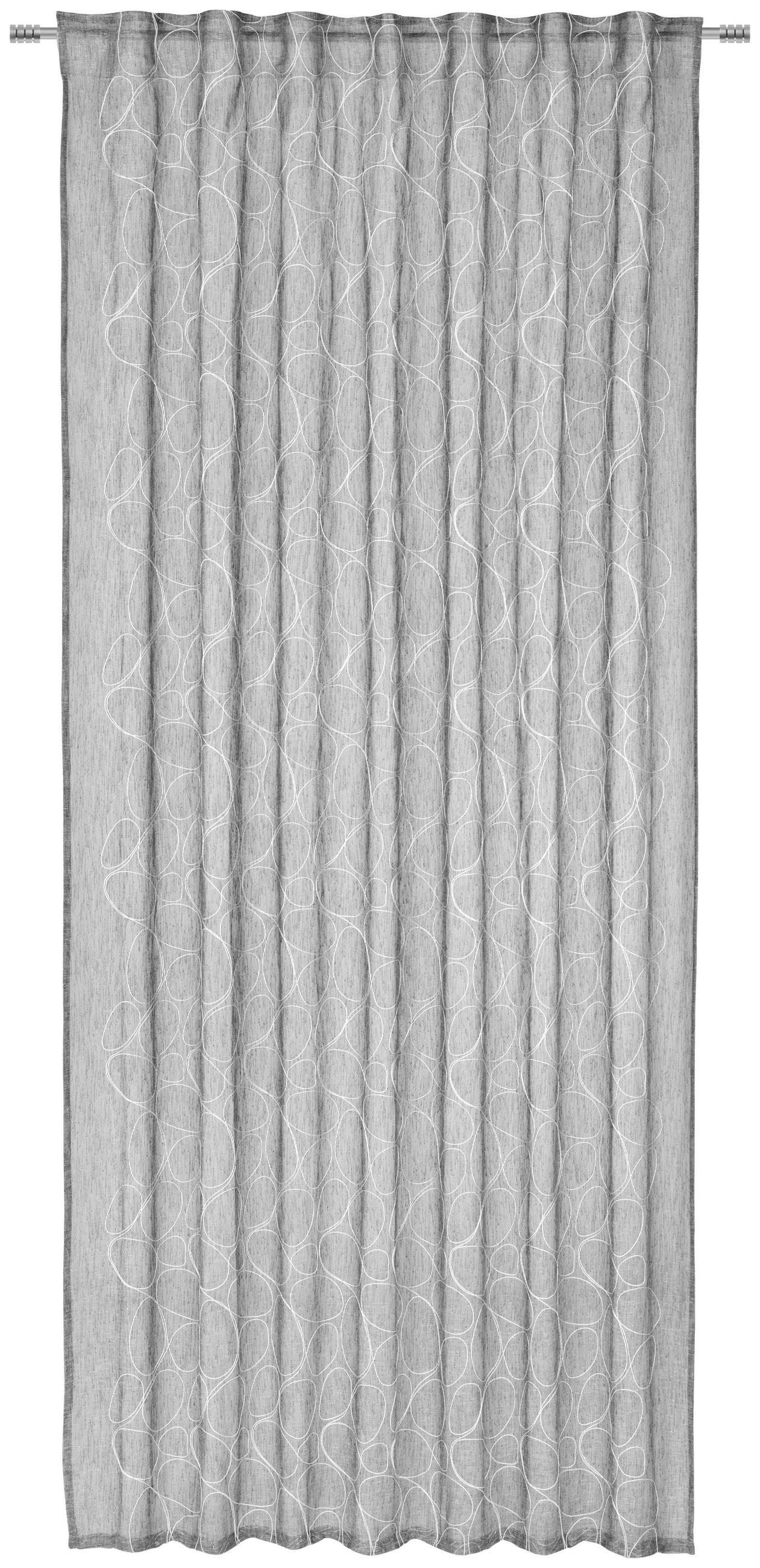 PERDEA CONFECȚIONATĂ transparent  - gri, Lifestyle, plastic (140/245cm) - Esposa