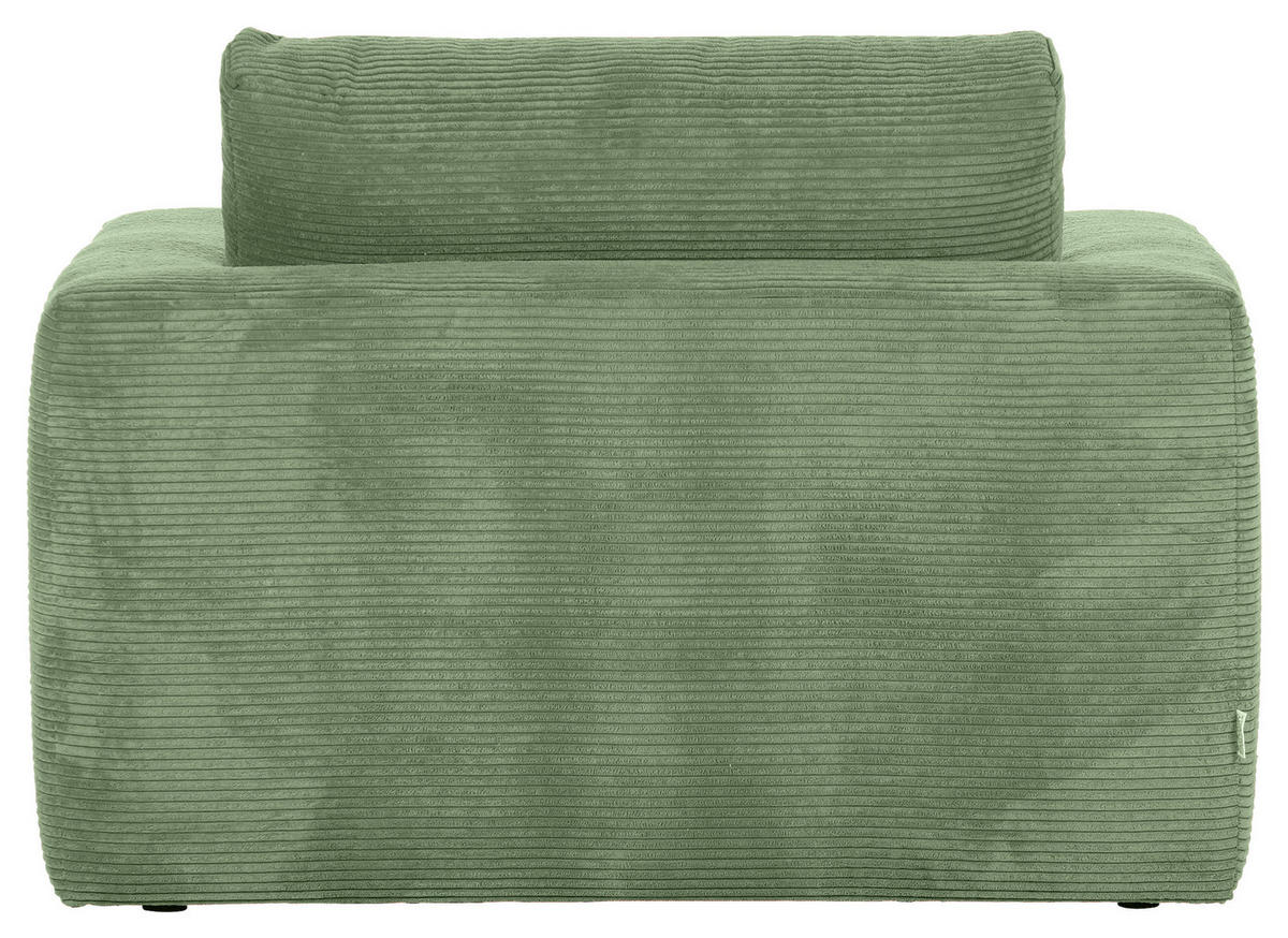 XXL-SESSEL in Cord Olivgrün  - Schwarz/Olivgrün, Romantik / Landhaus, Kunststoff/Textil (120/67/140cm) - Landscape