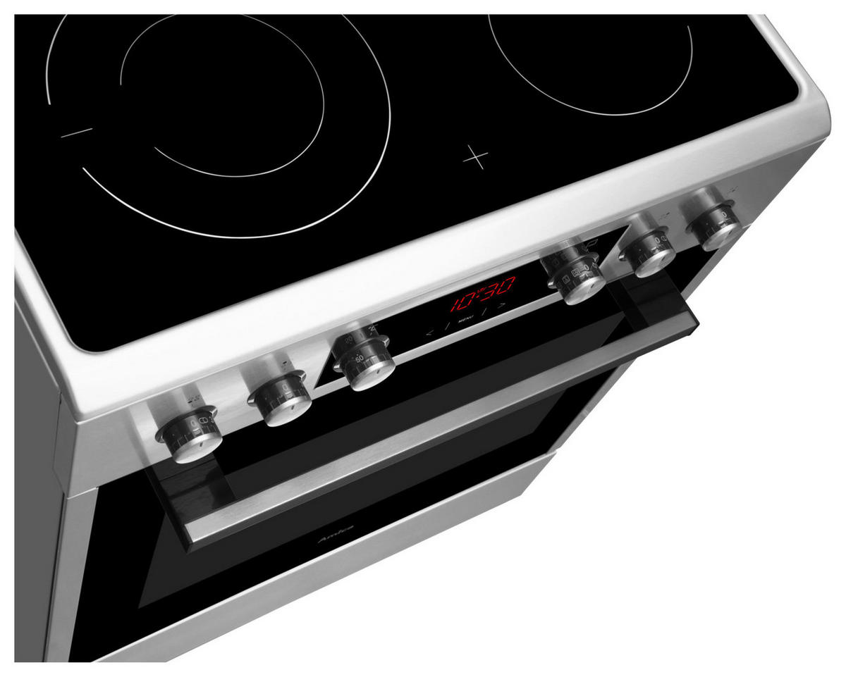 HERD SHC 914 100 E  - Edelstahlfarben/Silberfarben, Basics, Glas/Metall (62,5/98,5/71,0cm) - Amica