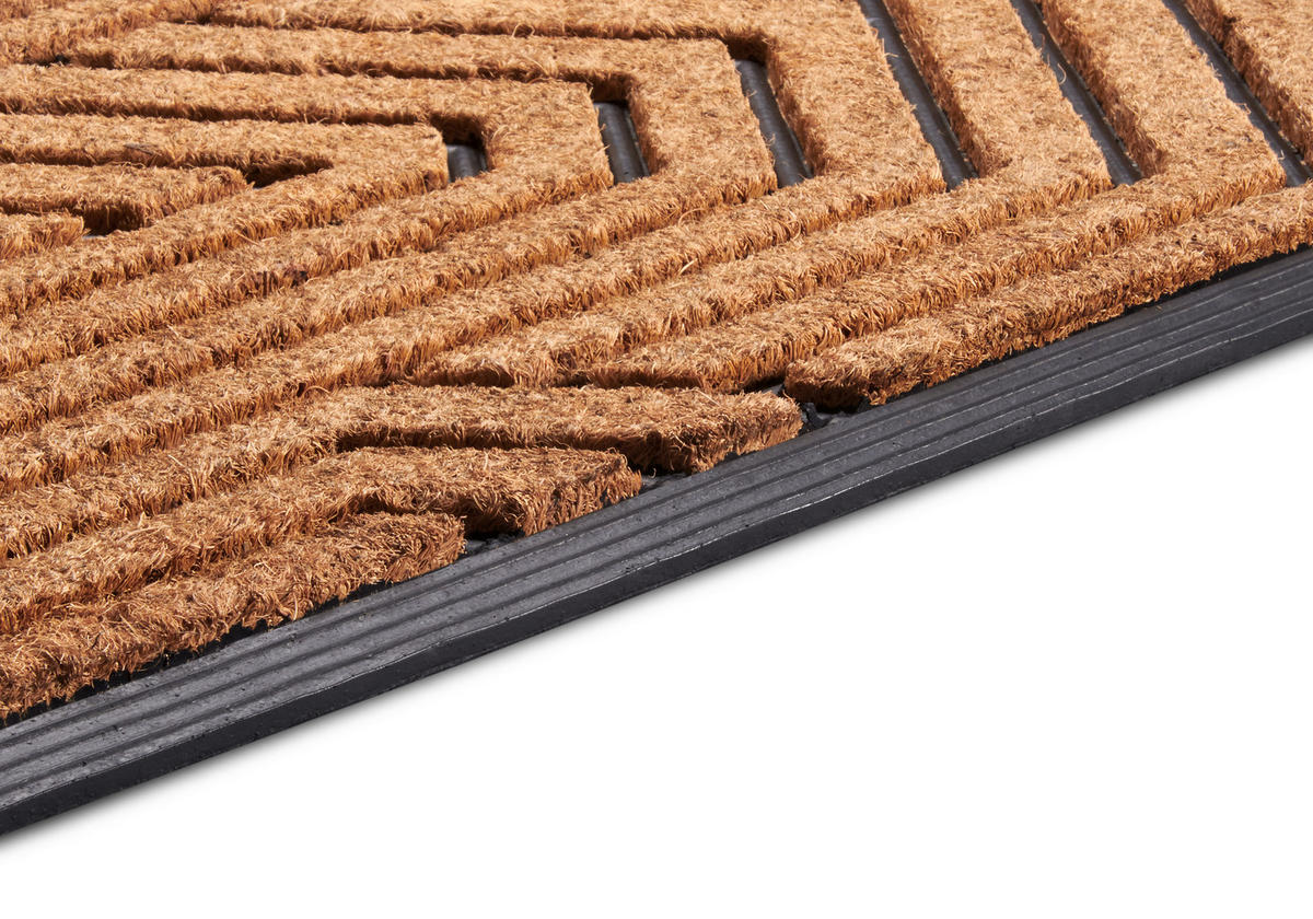 KOKOSMATTE  45/75 cm  Schwarz, Hellbraun  - Hellbraun/Schwarz, Basics, Naturmaterialien/Kunststoff (45/75cm)