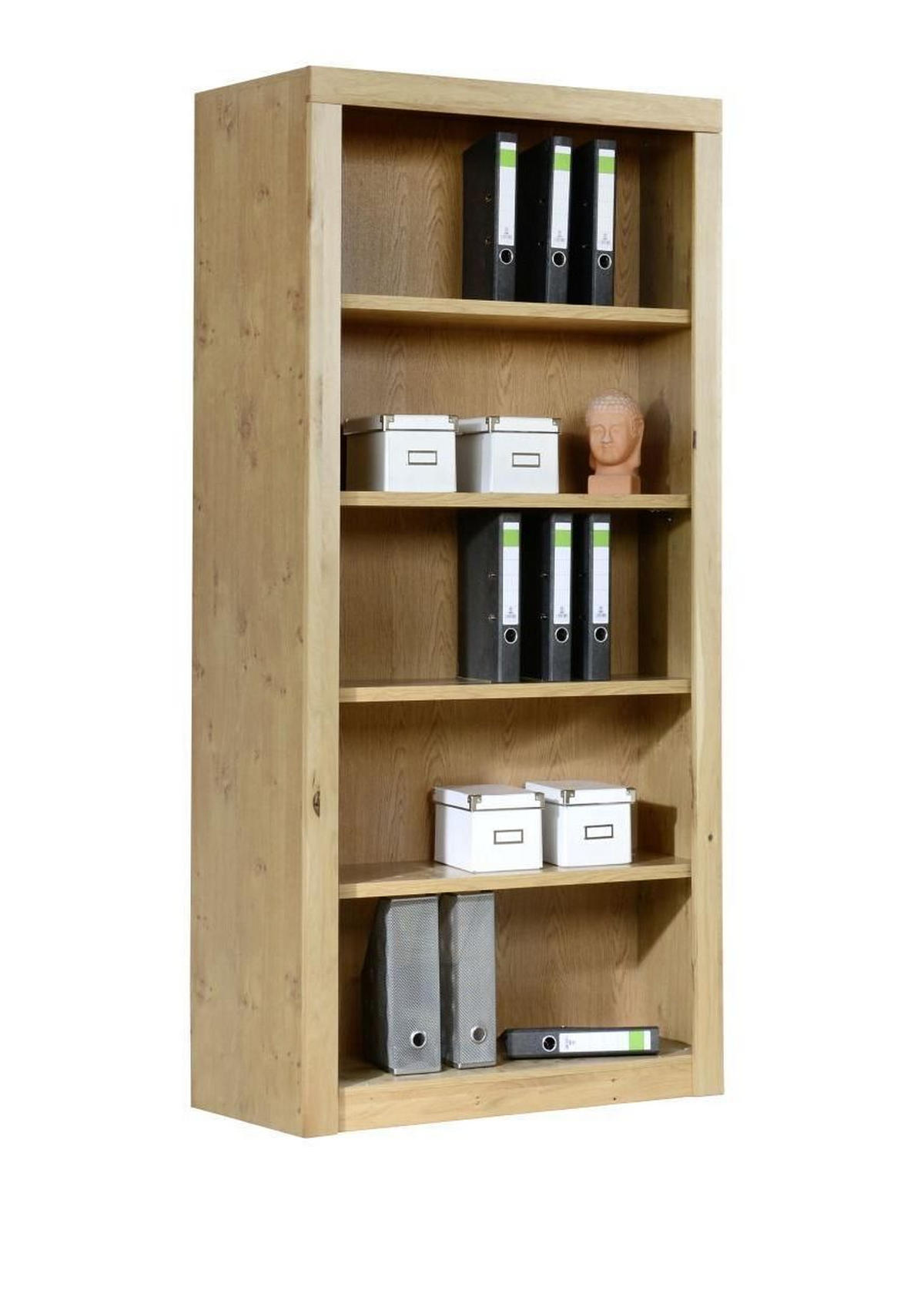 REGAL Eiche massiv Eichefarben  - Eichefarben, Design, Holz/Holzwerkstoff (90/190/42cm) - Livetastic