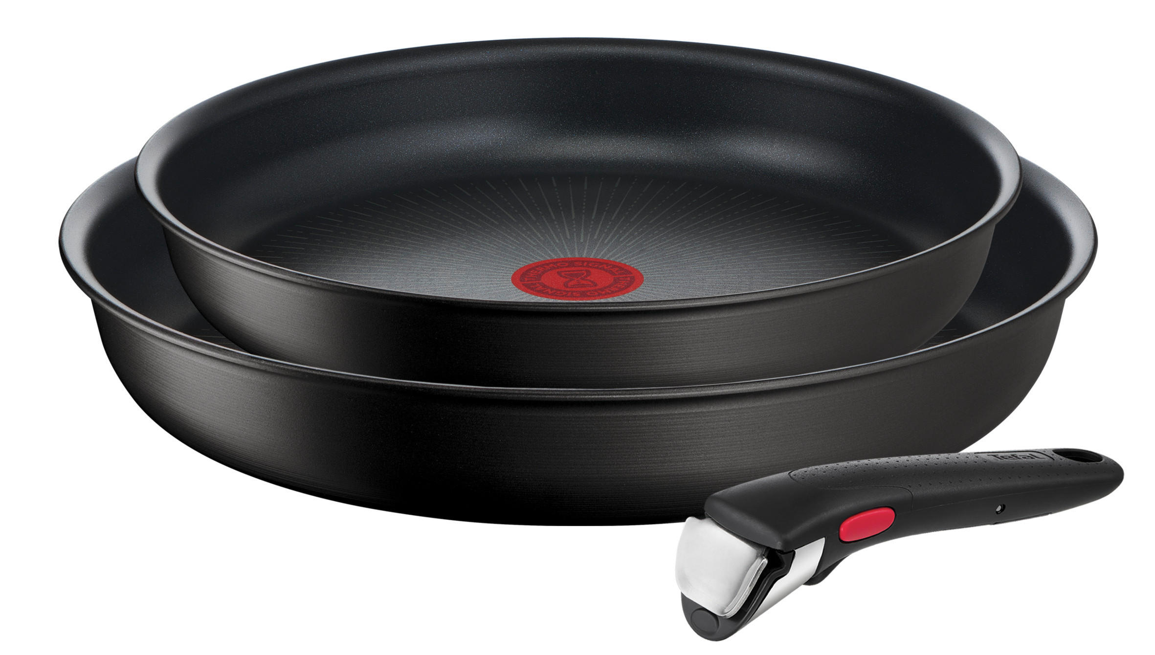 SERPENYŐKÉSZLET 3 részes  - fekete, Basics, fém - Tefal